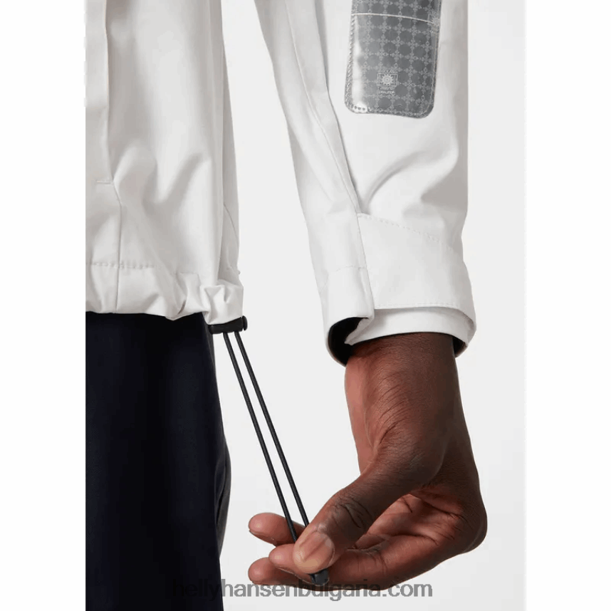 мъже мъжко яке Saltholm за ветроходство 80V22D109 бяло Helly-Hansen