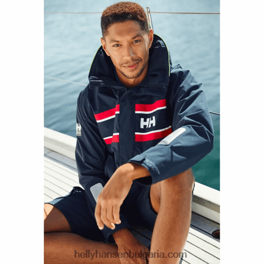 мъже мъжко яке Saltholm за ветроходство 80V22D111 военноморски флот Helly-Hansen