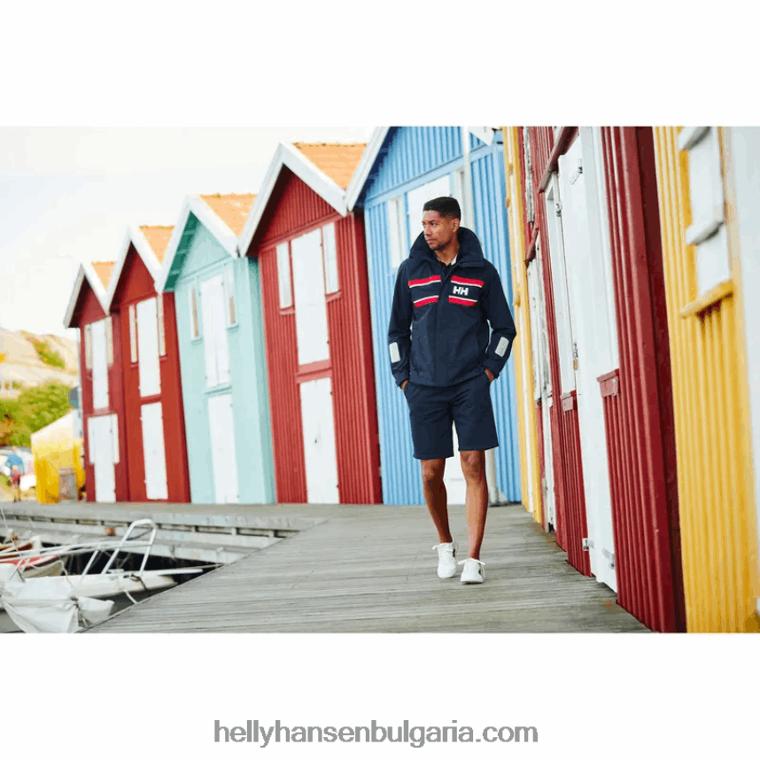 мъже мъжко яке Saltholm за ветроходство 80V22D111 военноморски флот Helly-Hansen