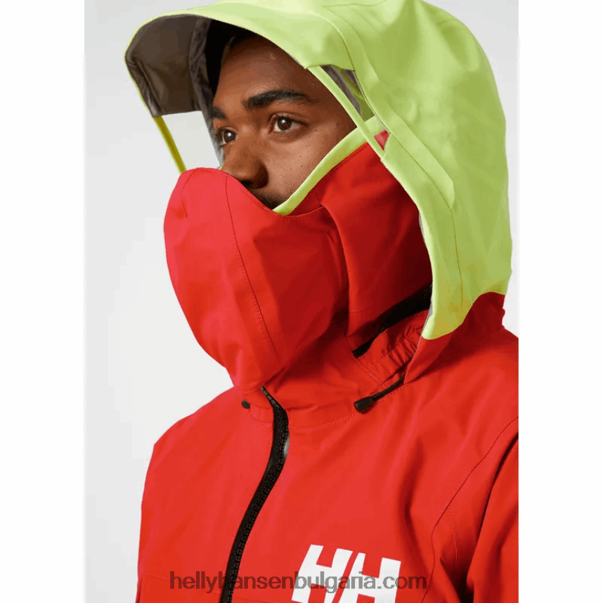 мъже мъжко яке за океанско плаване aegir 80V22D44 тревожно червено Helly-Hansen