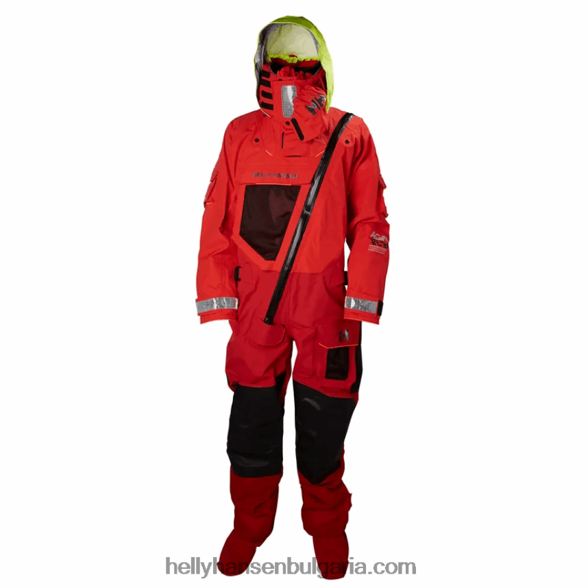мъже мъжки сух костюм aegir ocean 80V22D122 тревожно червено Helly-Hansen