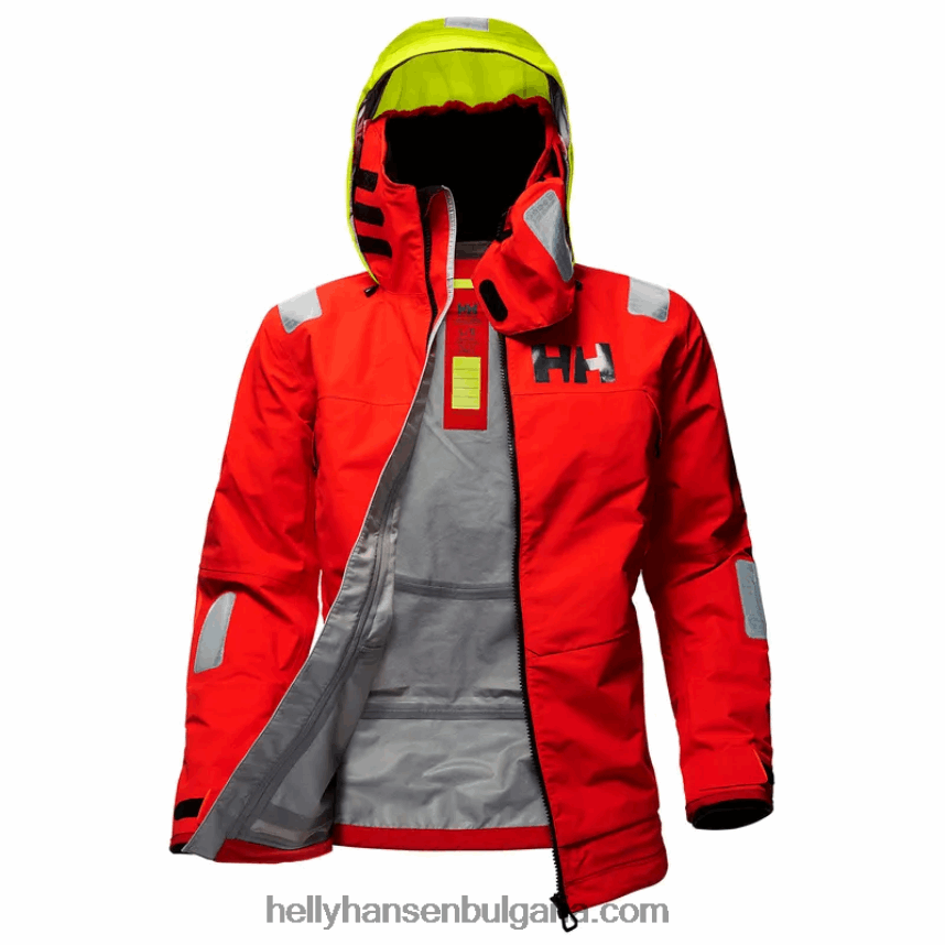 мъже мъжко яке за ветроходство aegir race 80V22D34 тревожно червено Helly-Hansen