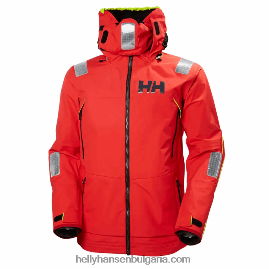 мъже мъжко яке за ветроходство aegir race 80V22D34 тревожно червено Helly-Hansen