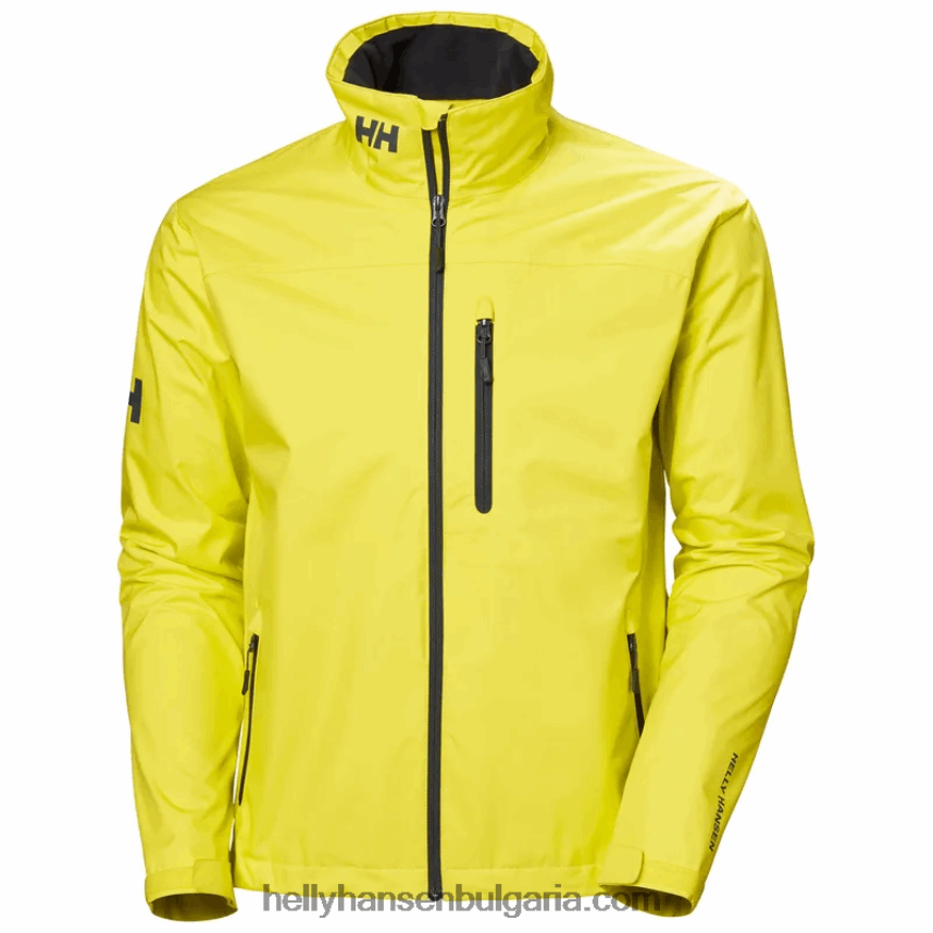 мъже мъжко яке за ветроходство crew 80V22D24 сладък лайм Helly-Hansen