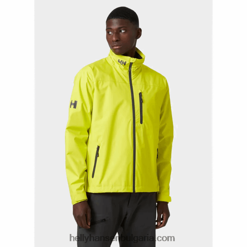 мъже мъжко яке за ветроходство crew 80V22D24 сладък лайм Helly-Hansen