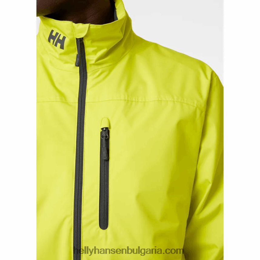 мъже мъжко яке за ветроходство crew 80V22D24 сладък лайм Helly-Hansen