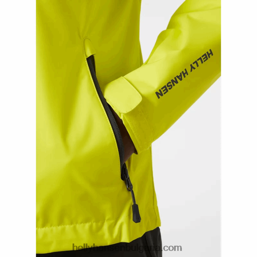 мъже мъжко яке за ветроходство crew 80V22D24 сладък лайм Helly-Hansen