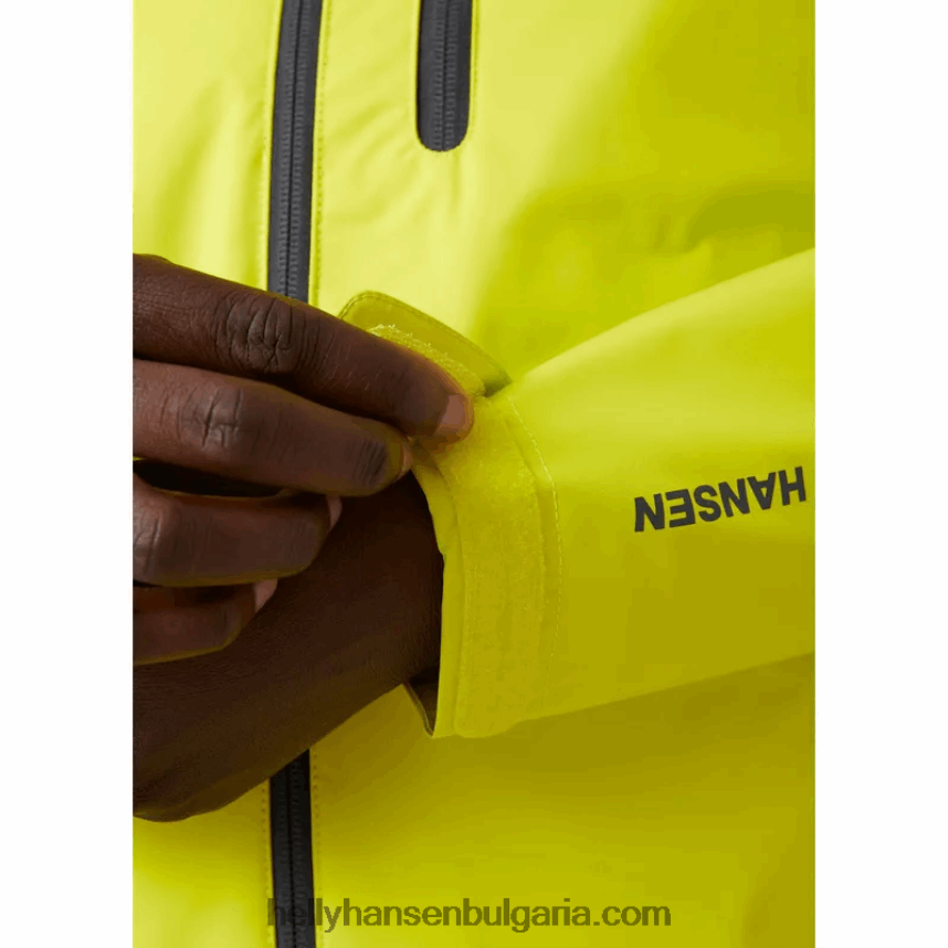 мъже мъжко яке за ветроходство crew 80V22D24 сладък лайм Helly-Hansen