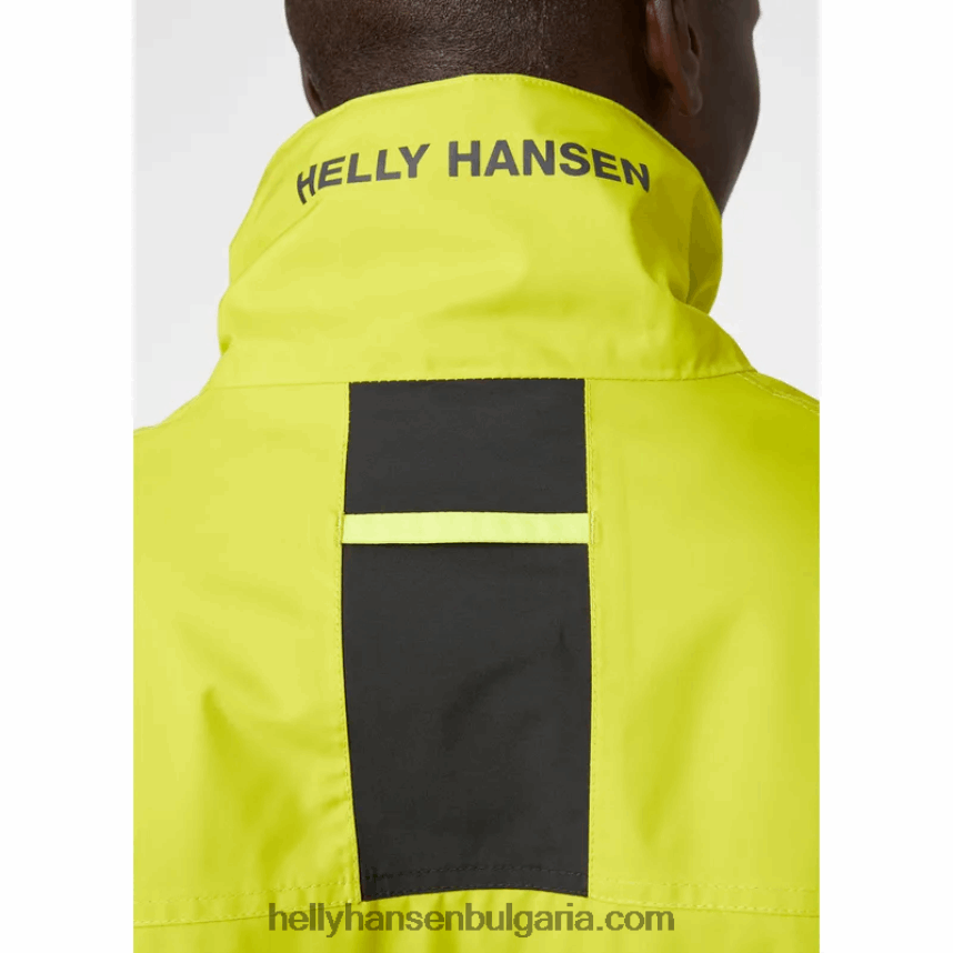 мъже мъжко яке за ветроходство crew 80V22D24 сладък лайм Helly-Hansen