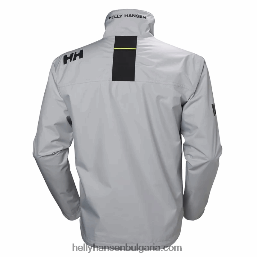 мъже мъжко яке за ветроходство crew 80V22D28 сива мъгла Helly-Hansen