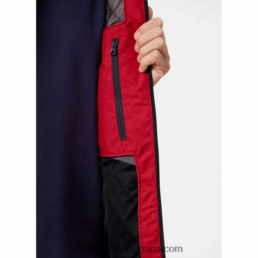 мъже мъжко яке за ветроходство crew 80V22D30 червен Helly-Hansen