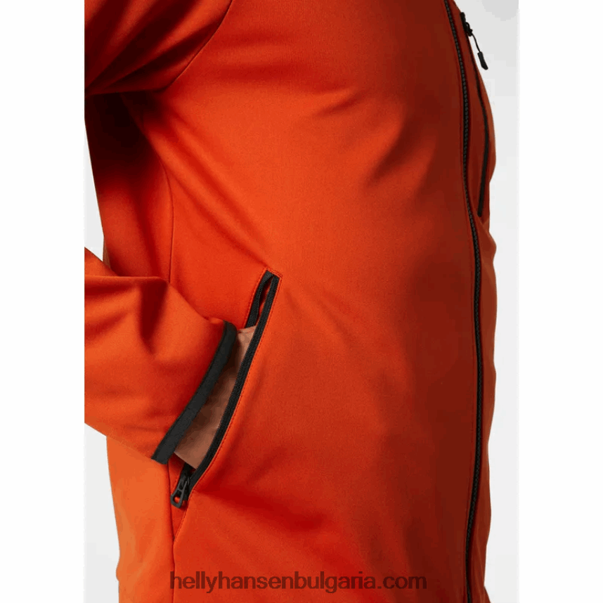 мъже мъжко ветроустойчиво поларено яке hp 80V22D58 патрулен оран Helly-Hansen