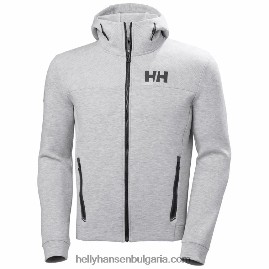 мъже мъжко яке hp ocean с пълен цип 80V22D93 сив меланг Helly-Hansen