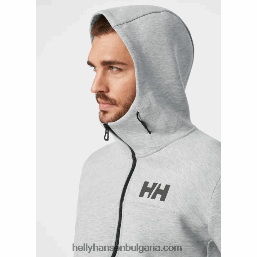 мъже мъжко яке hp ocean с пълен цип 80V22D93 сив меланг Helly-Hansen