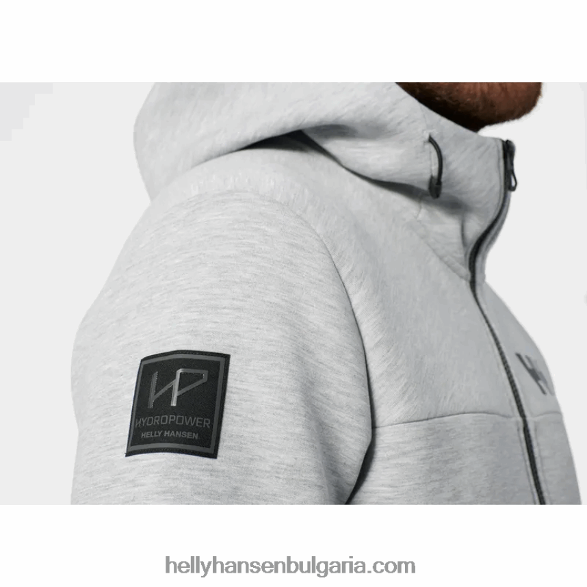 мъже мъжко яке hp ocean с пълен цип 80V22D93 сив меланг Helly-Hansen