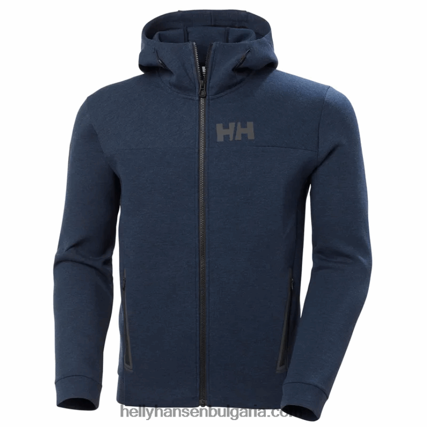 мъже мъжко яке hp ocean с пълен цип 80V22D94 военноморски меланг Helly-Hansen