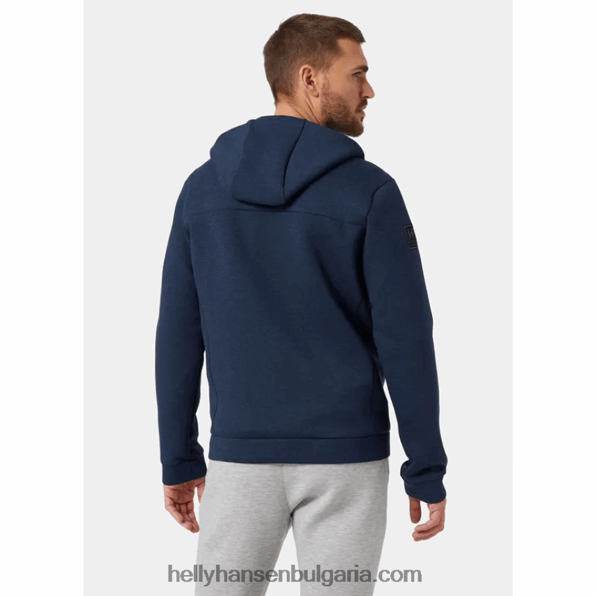 мъже мъжко яке hp ocean с пълен цип 80V22D94 военноморски меланг Helly-Hansen