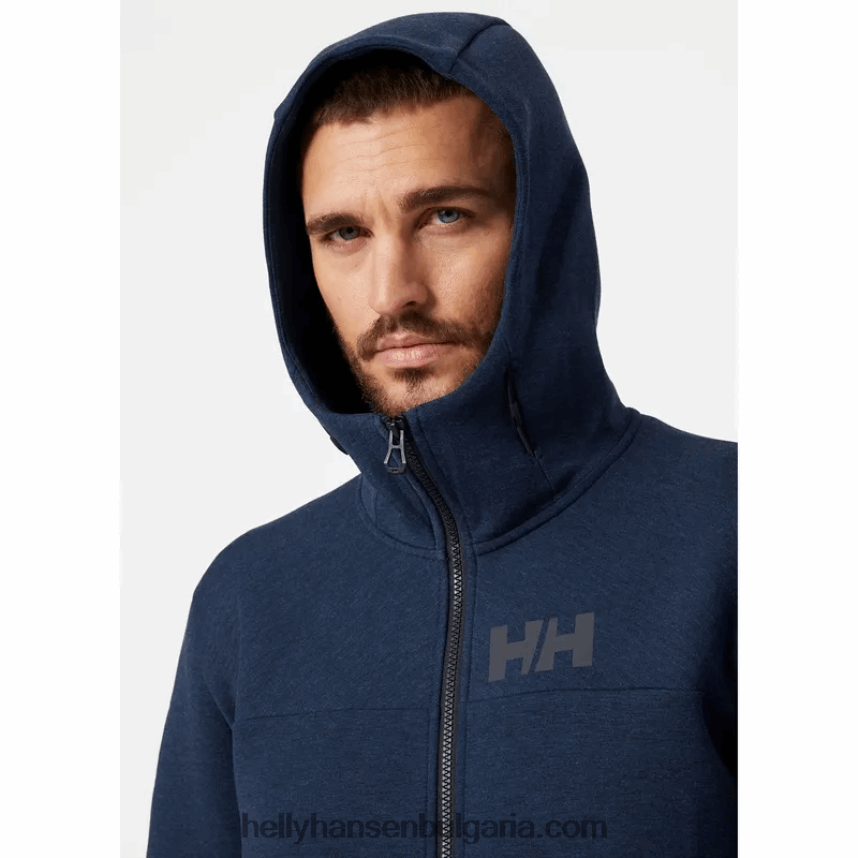 мъже мъжко яке hp ocean с пълен цип 80V22D94 военноморски меланг Helly-Hansen