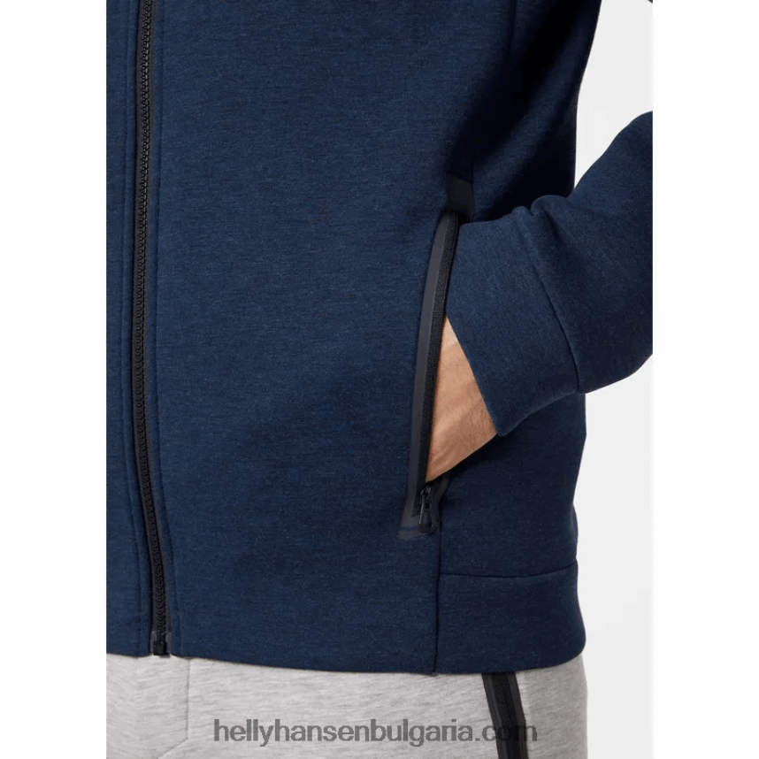 мъже мъжко яке hp ocean с пълен цип 80V22D94 военноморски меланг Helly-Hansen