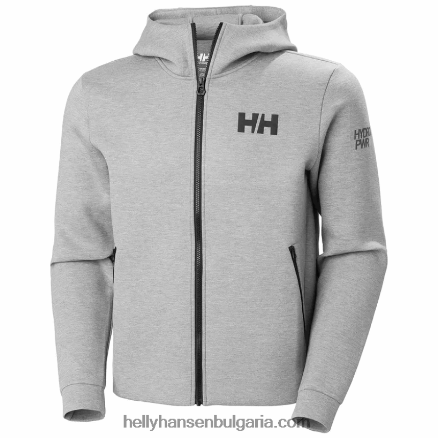 мъже мъжко яке hp ocean sailing с пълен цип 2.0 80V22D81 сив меланг Helly-Hansen