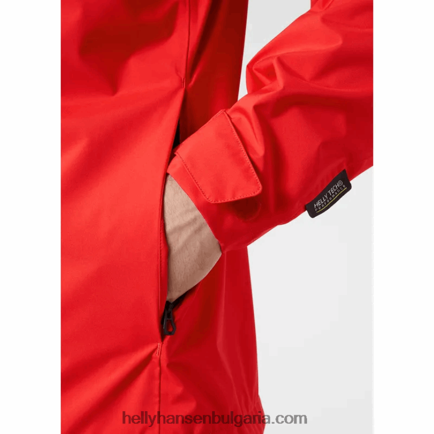 мъже мъжко яке за ветроходство hp racing lifaloft с качулка 80V22D95 тревожно червено Helly-Hansen
