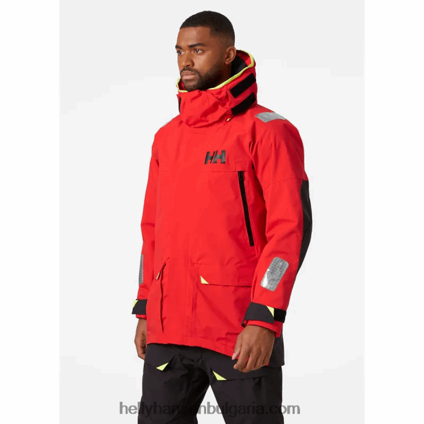 мъже мъжко яке skagen за офшорно плаване 80V22D37 тревожно червено Helly-Hansen