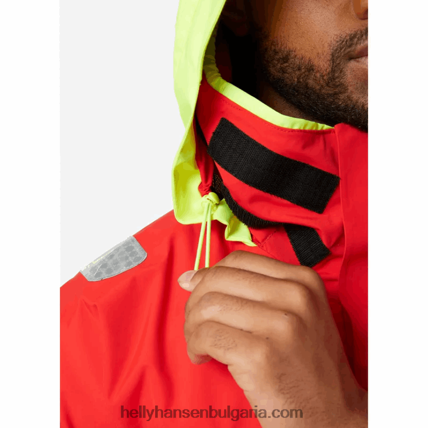 мъже мъжко яке skagen за офшорно плаване 80V22D37 тревожно червено Helly-Hansen
