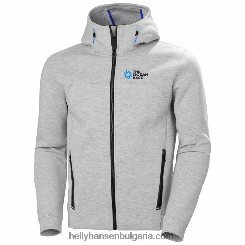 мъже мъжко яке с качулка the ocean race 80V22D101 сив меланг Helly-Hansen