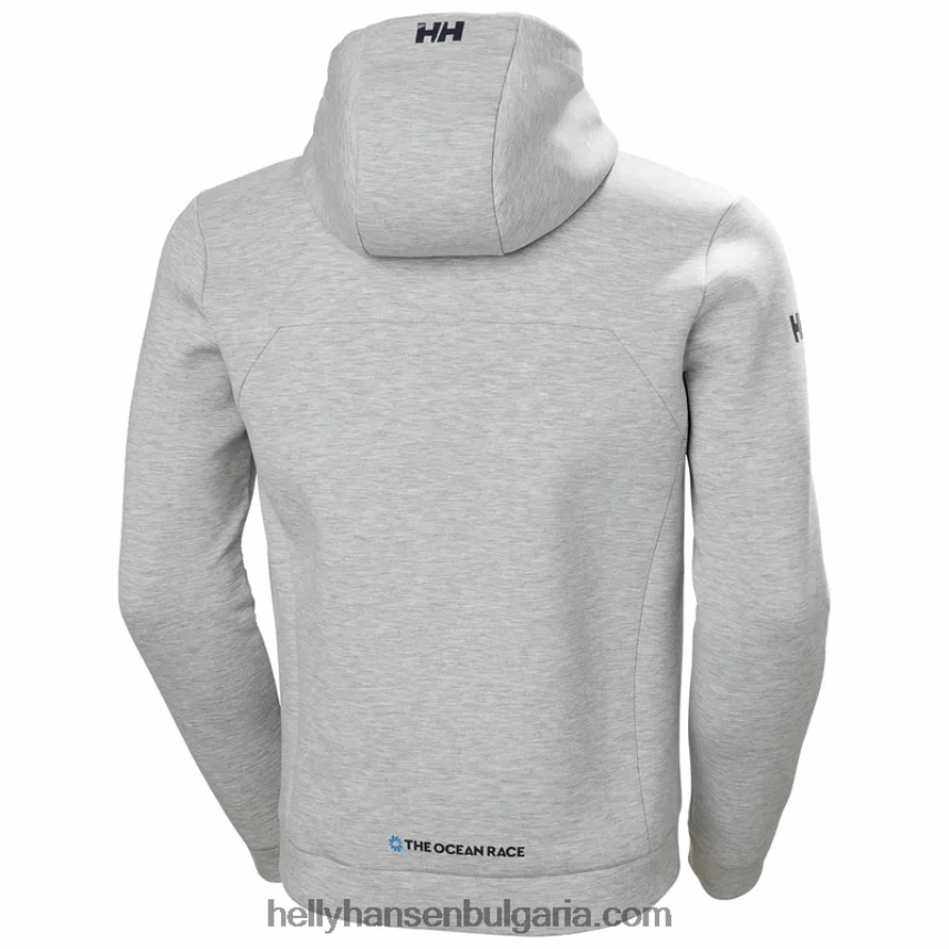 мъже мъжко яке с качулка the ocean race 80V22D101 сив меланг Helly-Hansen