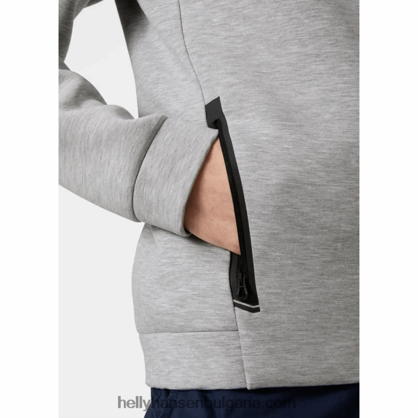 мъже мъжко яке с качулка the ocean race 80V22D101 сив меланг Helly-Hansen