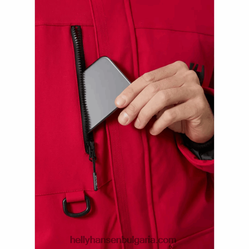 мъже мъжка градска лабораторна пухена парка 80V22D309 червен Helly-Hansen