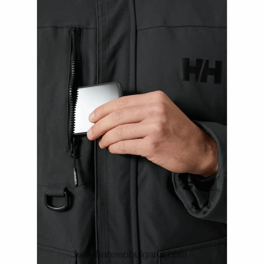 мъже мъжка градска лабораторна пухена парка 80V22D310 абанос Helly-Hansen