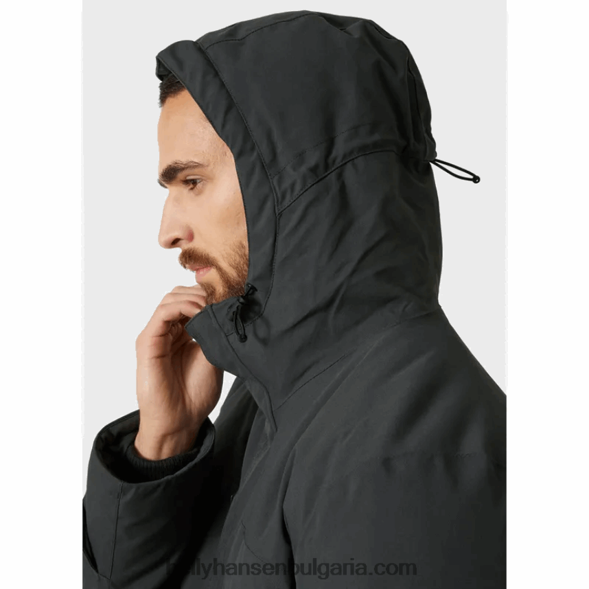 мъже мъжка градска лабораторна пухена парка 80V22D310 абанос Helly-Hansen