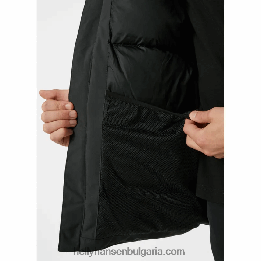 мъже мъжка градска лабораторна пухена парка 80V22D310 абанос Helly-Hansen