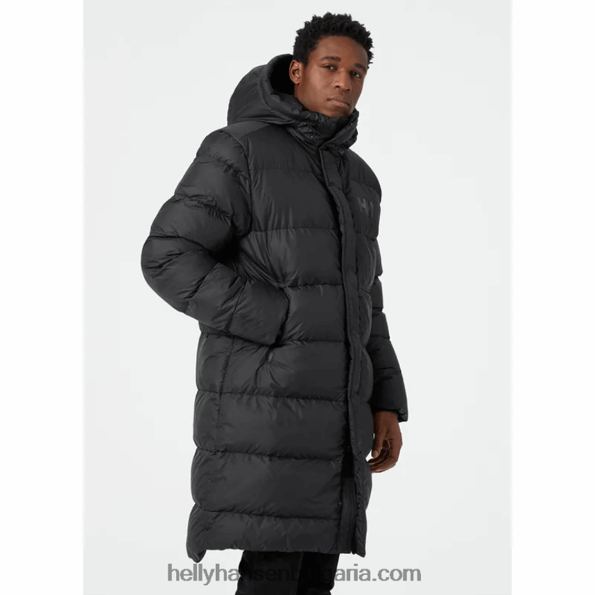 мъже мъжка активна дълга зимна парка 80V22D338 черен Helly-Hansen