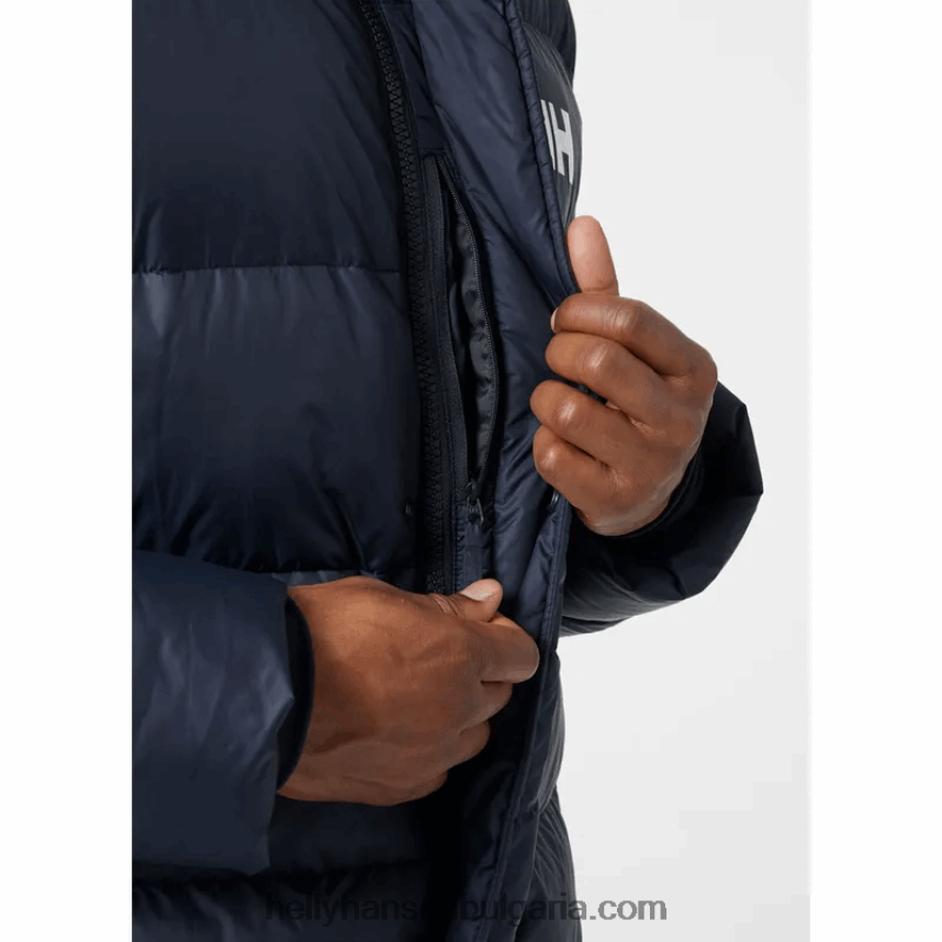 мъже мъжка активна дълга зимна парка 80V22D339 военноморски флот Helly-Hansen