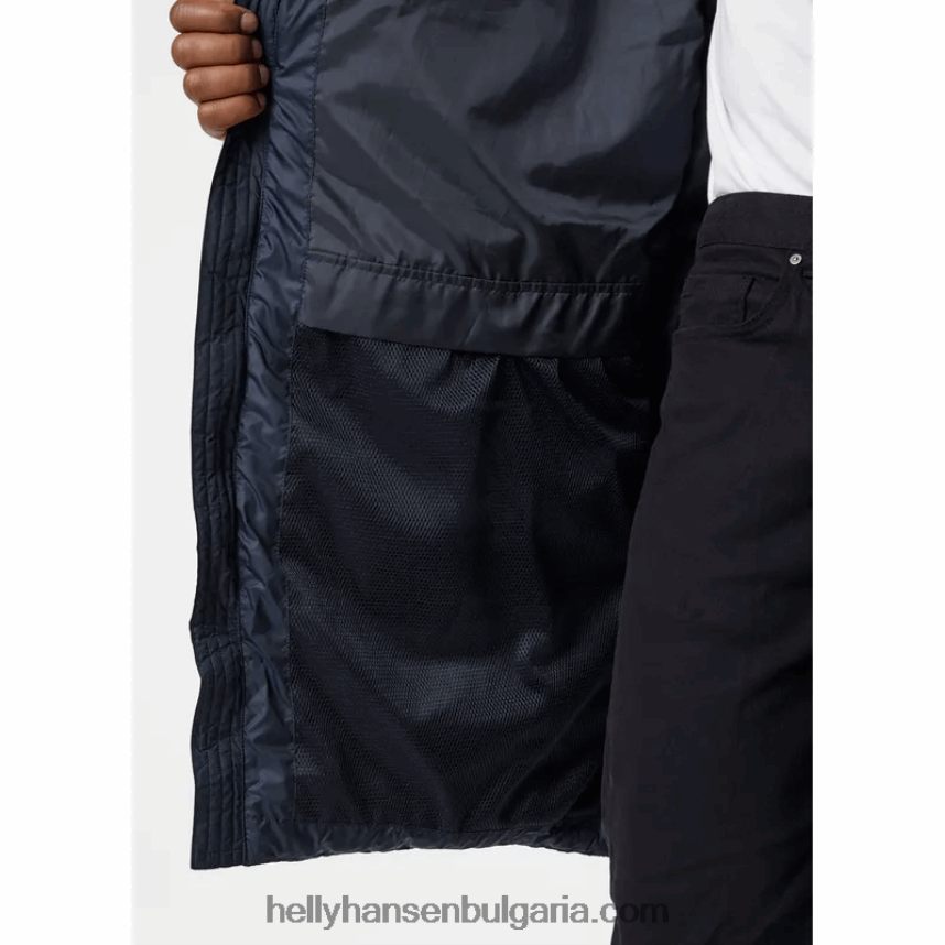 мъже мъжка активна дълга зимна парка 80V22D339 военноморски флот Helly-Hansen