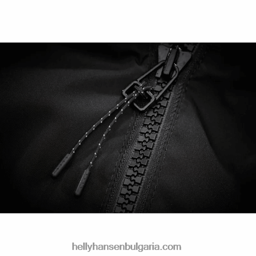 мъже мъжко яке за дъжд с качулка 80V22D232 черен Helly-Hansen