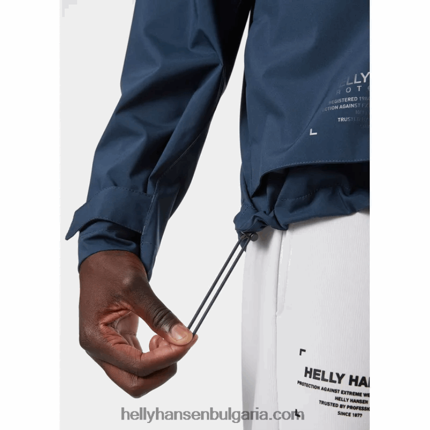 мъже мъжко яке за дъжд с качулка 80V22D233 военноморски флот Helly-Hansen