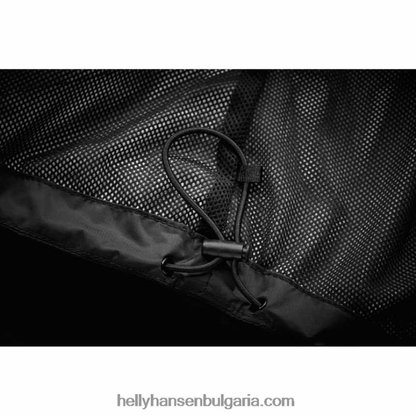 мъже мъжко велосипедно яке за дъжд с качулка 80V22D237 черен Helly-Hansen