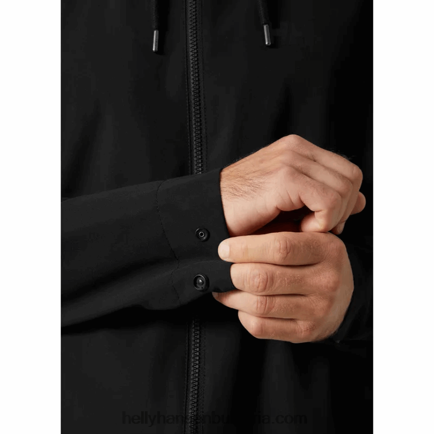 мъже мъжко дъждовно яке за градски такелаж 80V22D249 черен Helly-Hansen