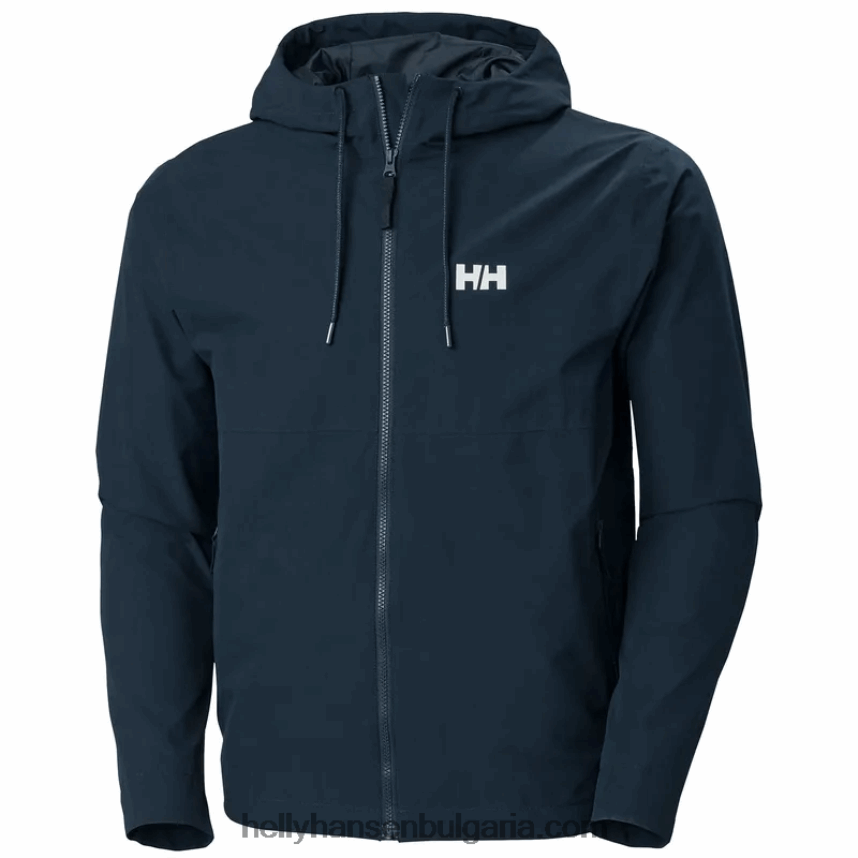 мъже мъжко дъждовно яке за градски такелаж 80V22D250 военноморски флот Helly-Hansen