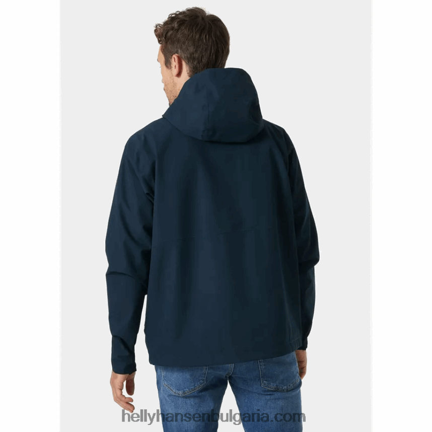 мъже мъжко дъждовно яке за градски такелаж 80V22D250 военноморски флот Helly-Hansen