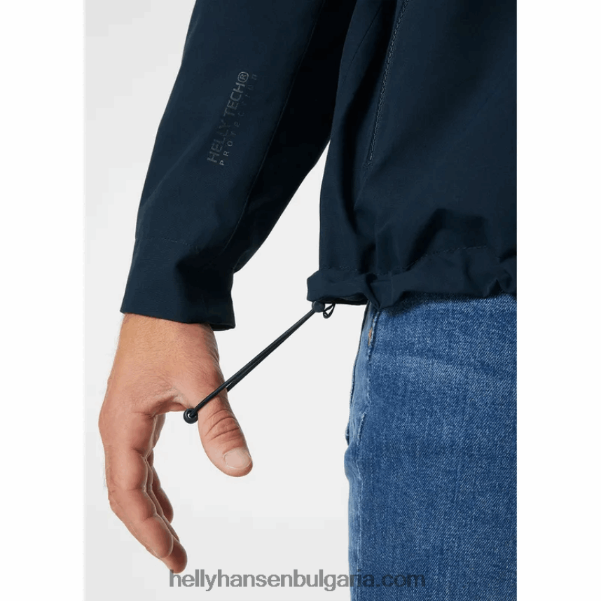 мъже мъжко дъждовно яке за градски такелаж 80V22D250 военноморски флот Helly-Hansen