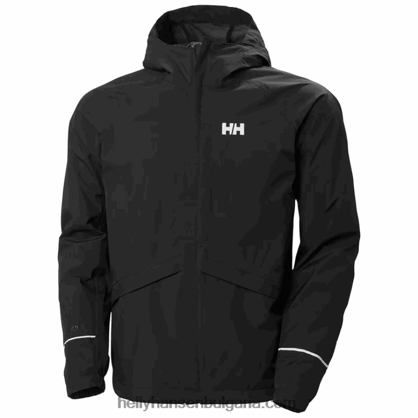 мъже мъжко бързо яке за дъжд 80V22D253 черен Helly-Hansen