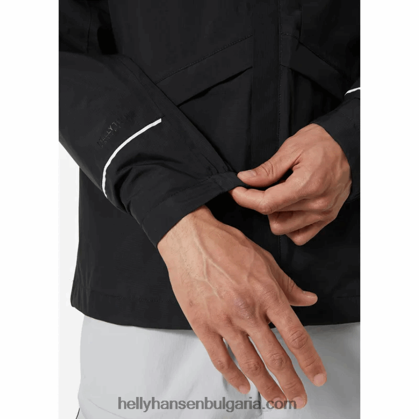 мъже мъжко бързо яке за дъжд 80V22D253 черен Helly-Hansen