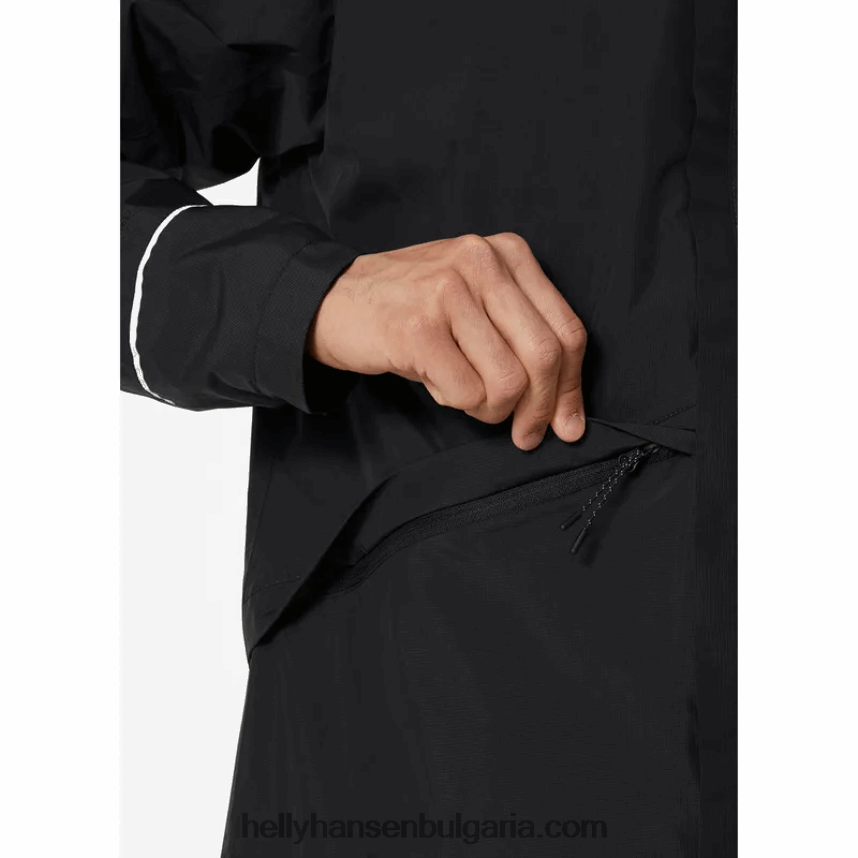 мъже мъжко бързо яке за дъжд 80V22D253 черен Helly-Hansen