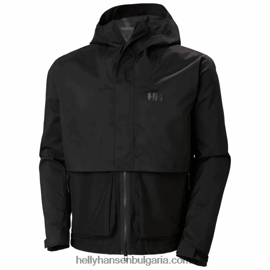 мъже мъжко флекс модулно яке за дъжд 80V22D257 черен Helly-Hansen