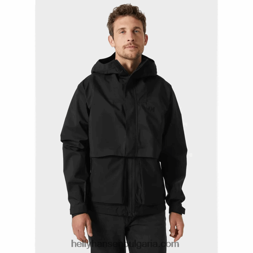 мъже мъжко флекс модулно яке за дъжд 80V22D257 черен Helly-Hansen