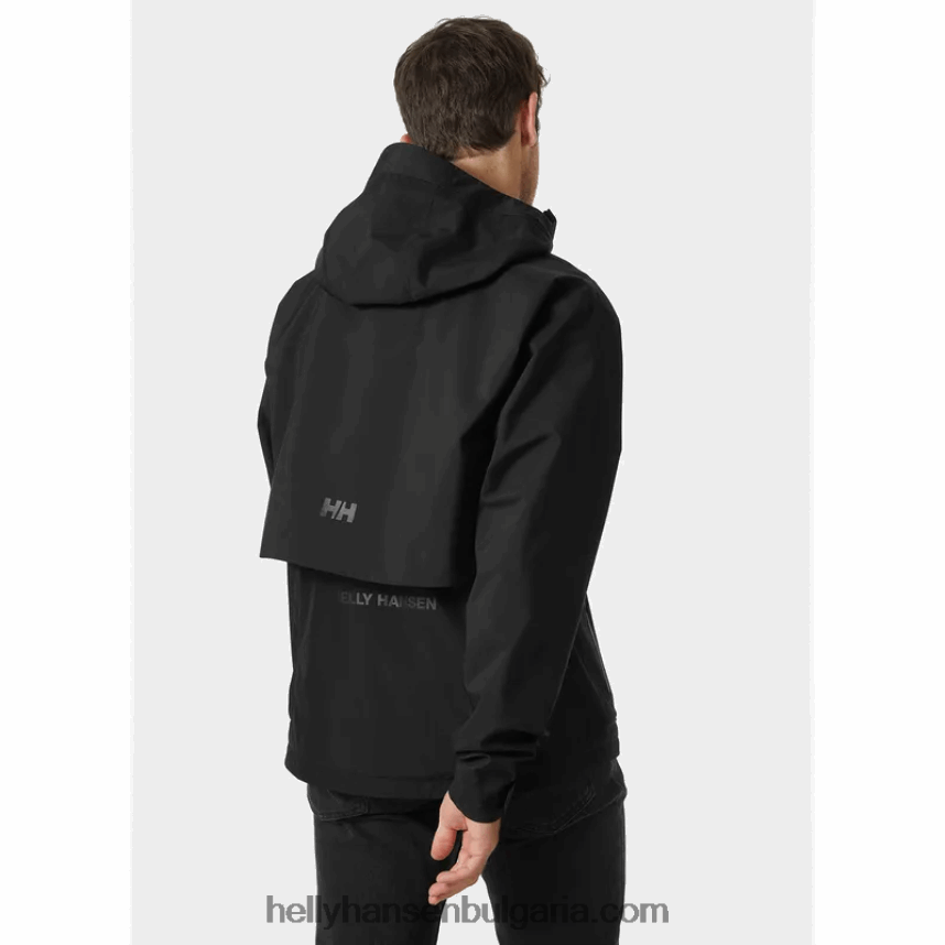 мъже мъжко флекс модулно яке за дъжд 80V22D257 черен Helly-Hansen
